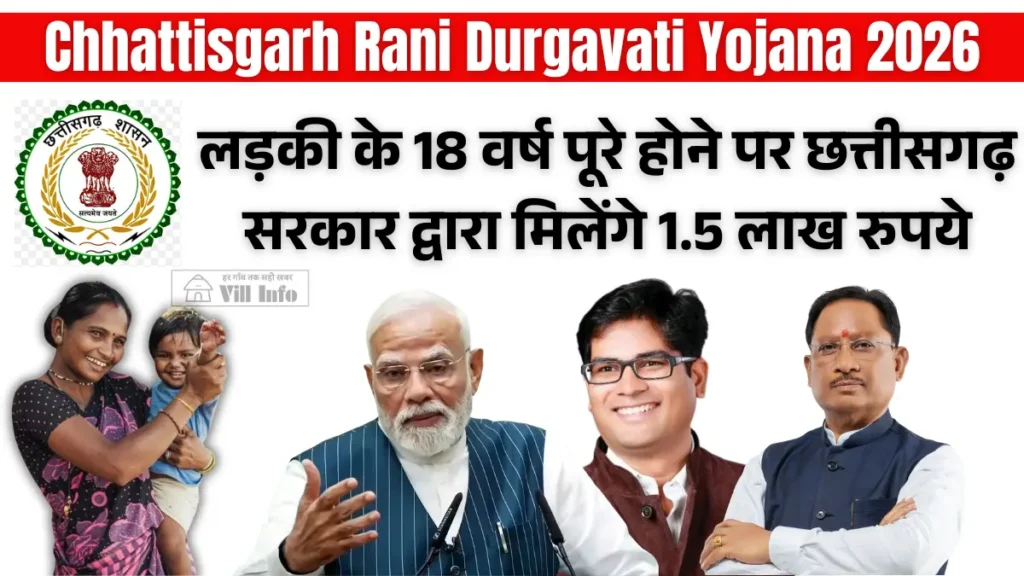 Chhattisgarh Rani Durgavati Yojana 2026: लड़की के 18 वर्ष पूरे होने पर छत्तीसगढ़ सरकार द्वारा मिलेंगे 1.5 लाख रुपये, देखे पूरी जानकारी